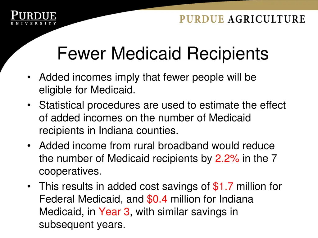 fewer medicaid recipients