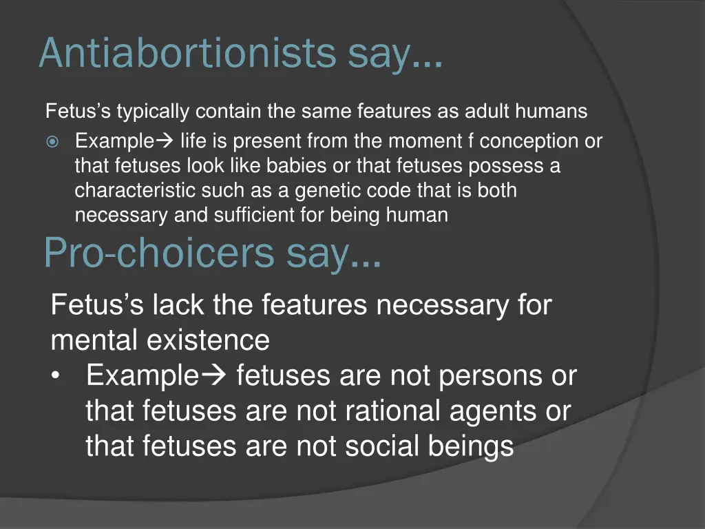 antiabortionists say