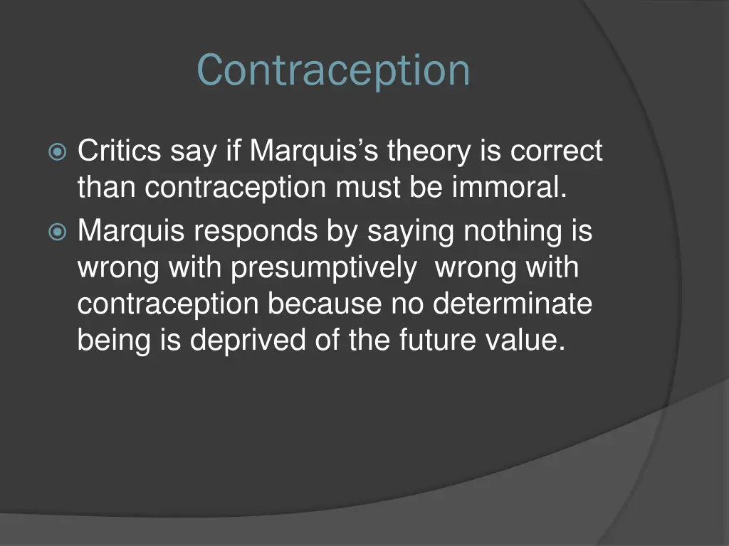 contraception