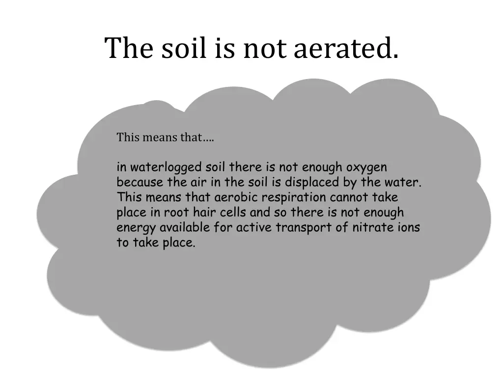 the soil is not aerated 1