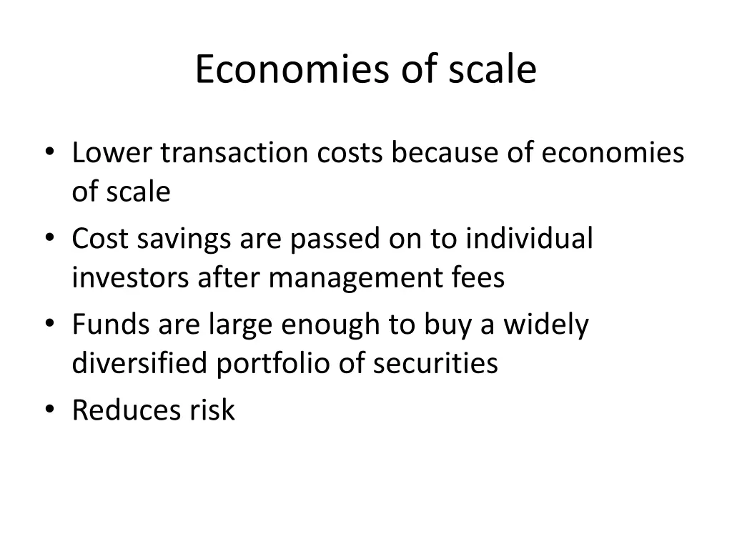 economies of scale 2