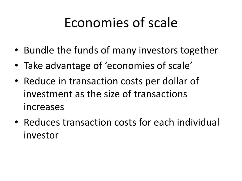 economies of scale