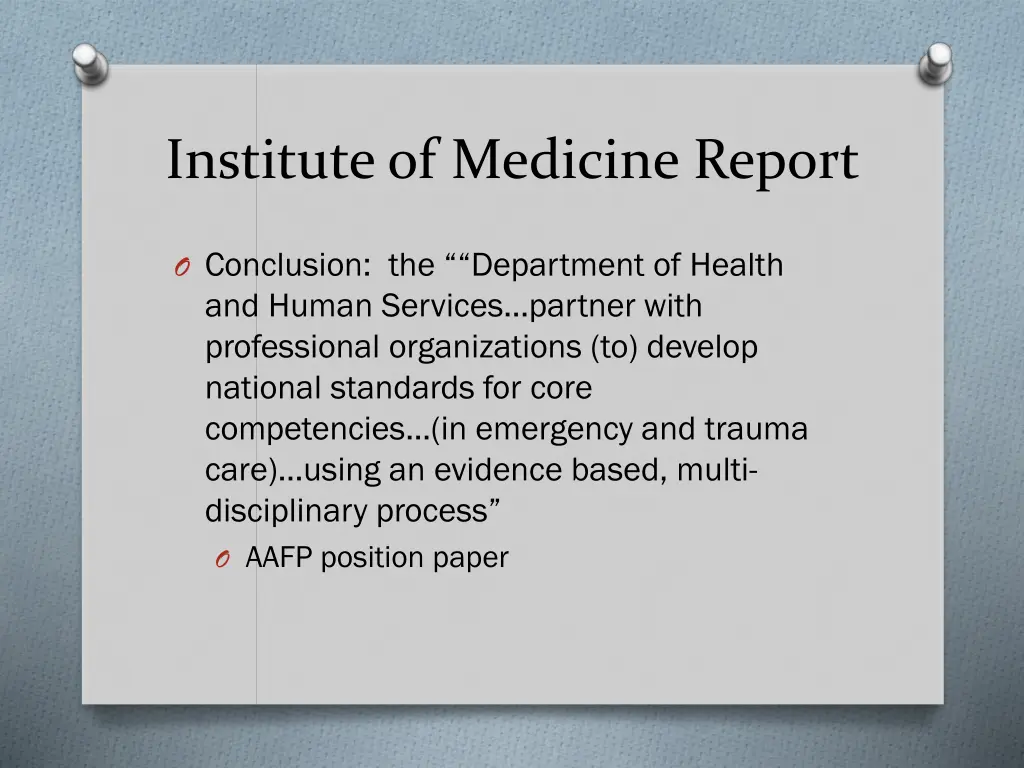 institute of medicine report