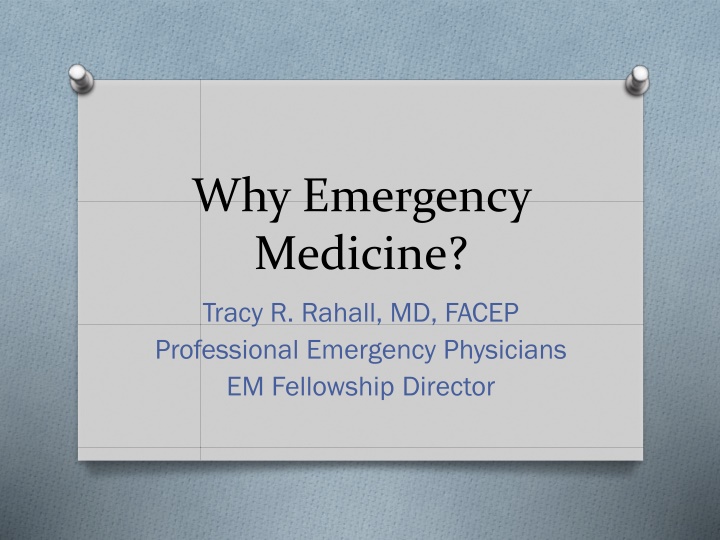 why emergency medicine