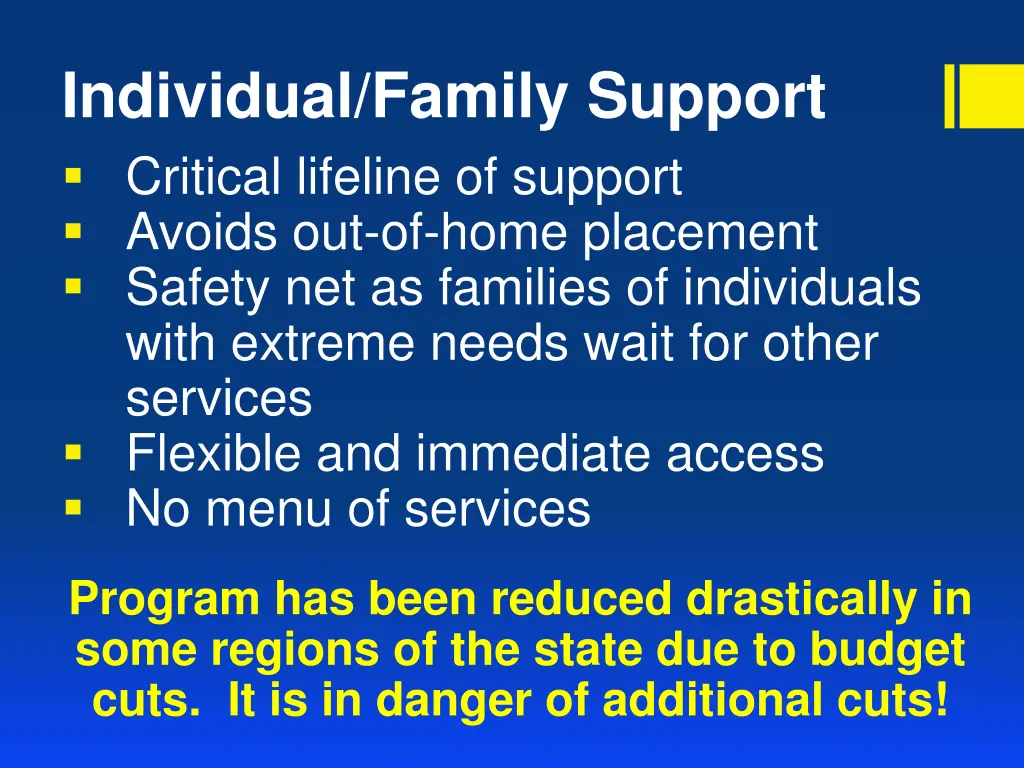 individual family support critical lifeline