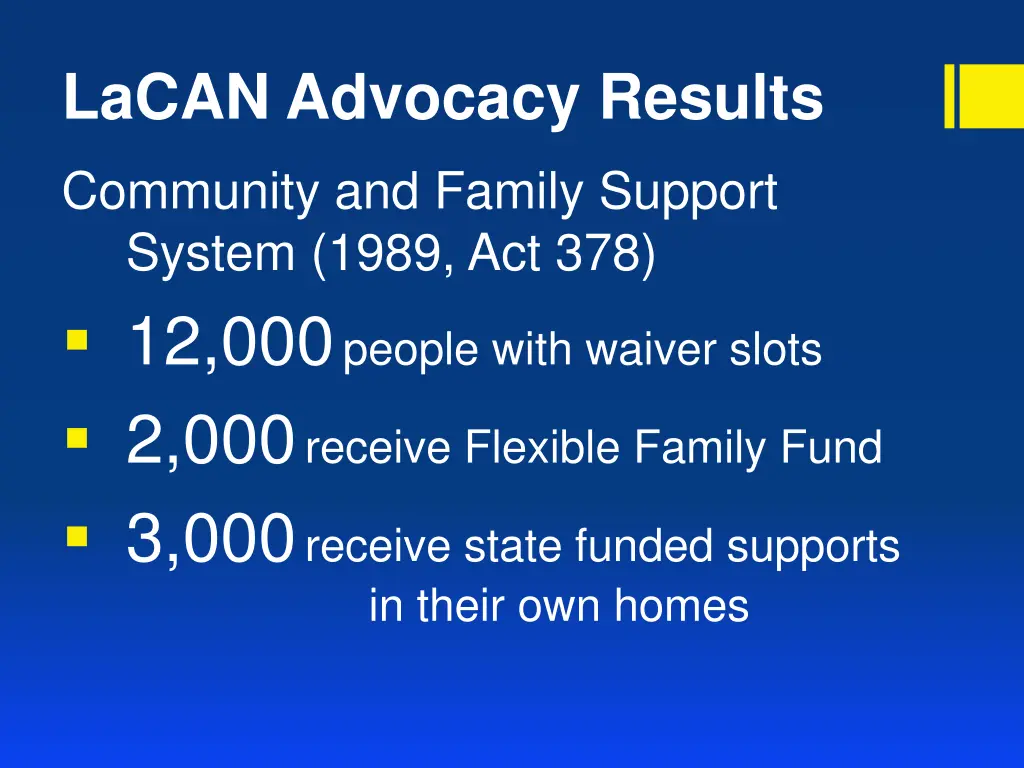 lacan advocacy results