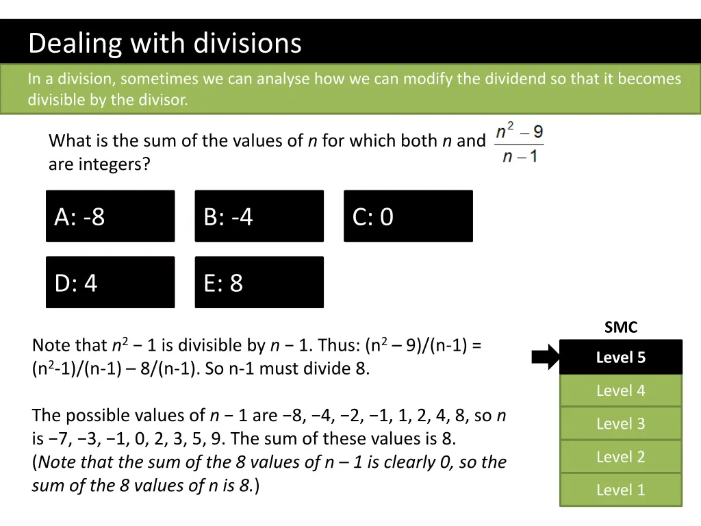 dealing with divisions 1