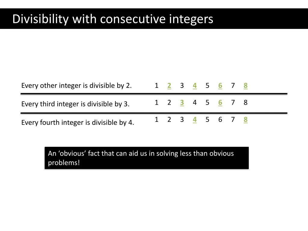 divisibility with consecutive integers