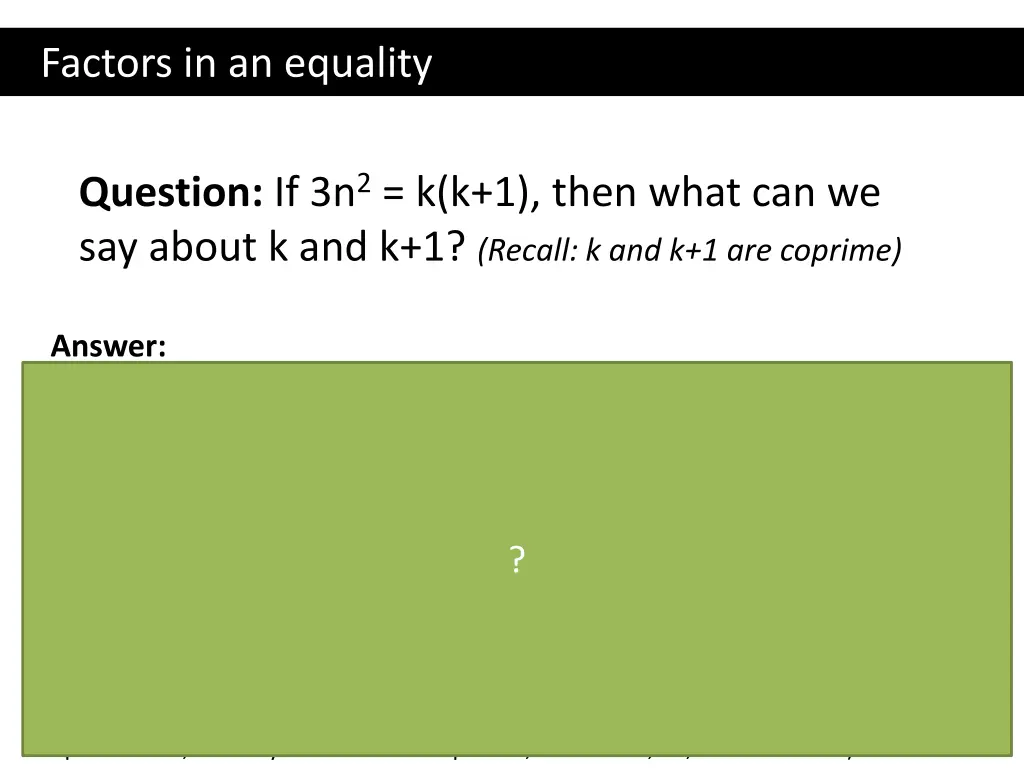 factors in an equality 3