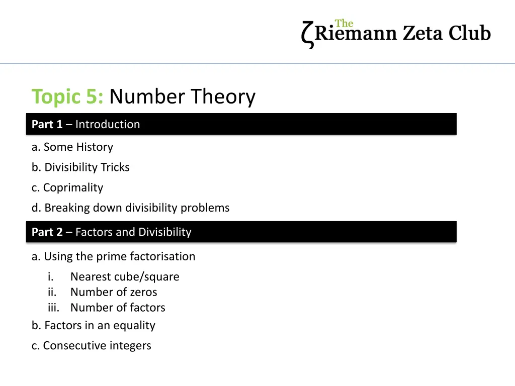 topic 5 number theory 1