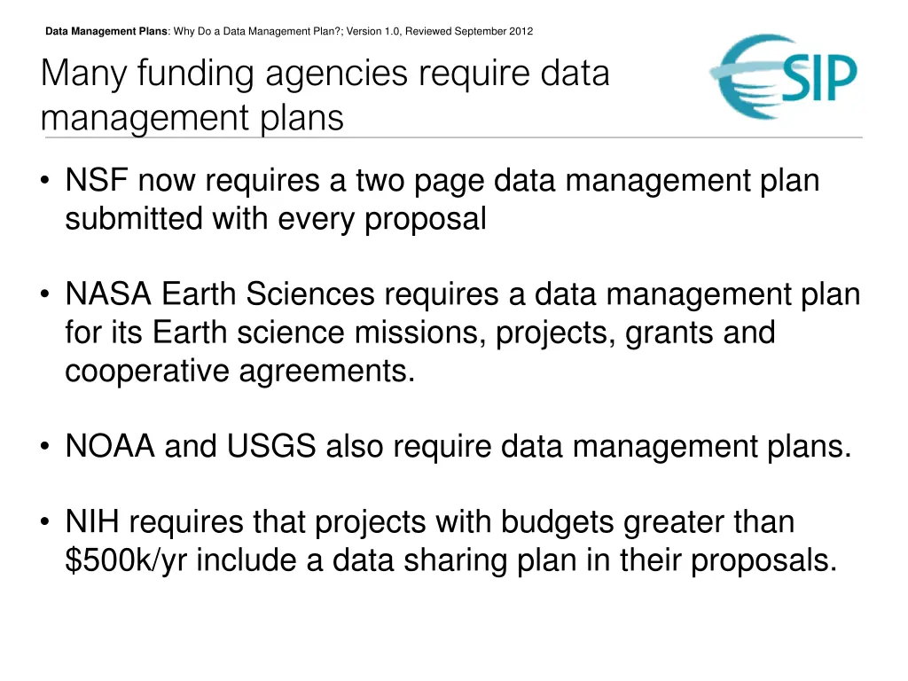 data management plans why do a data management 8