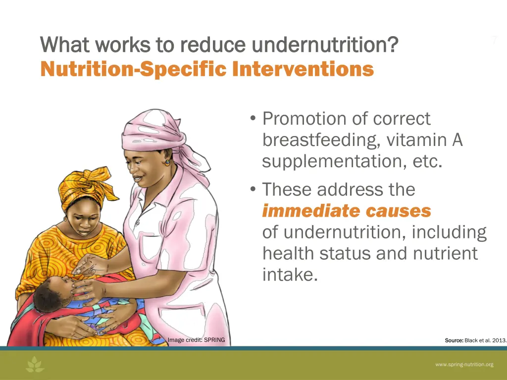 what works to reduce undernutrition what works