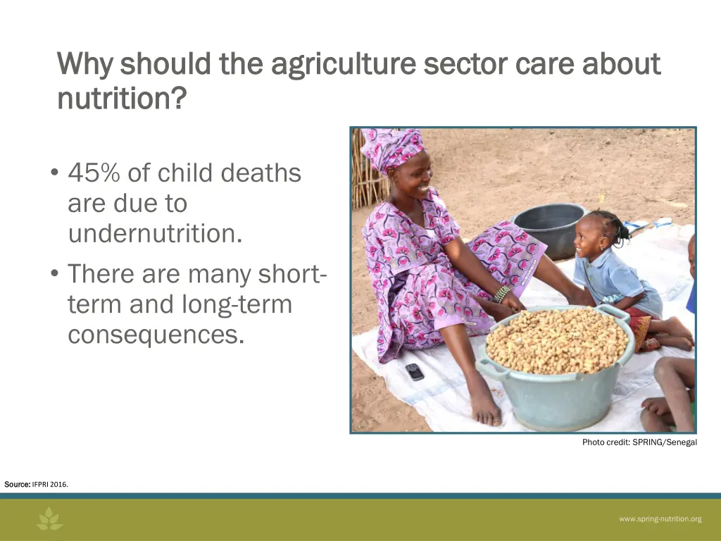 why should the agriculture sector care about