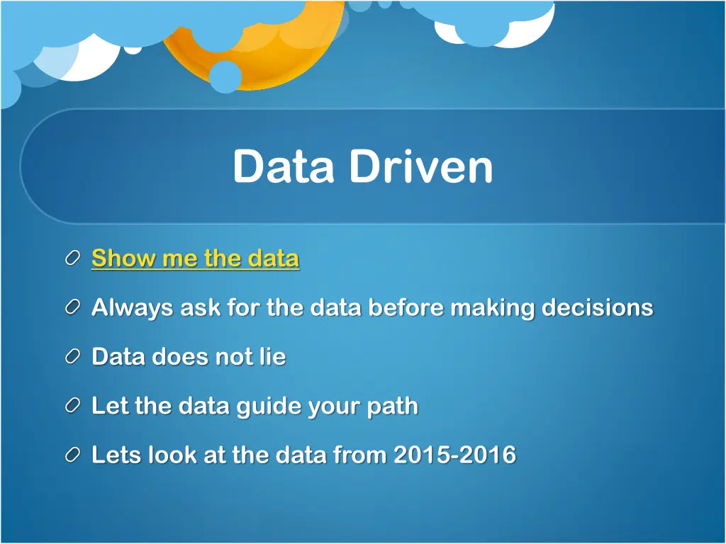 data driven