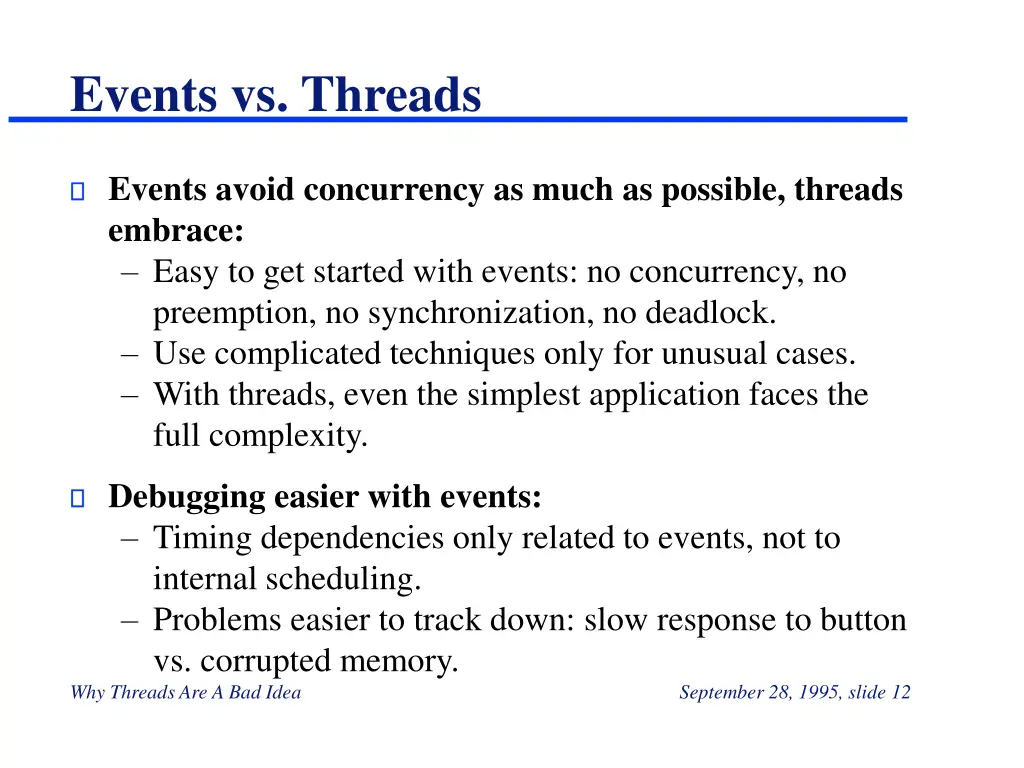 events vs threads