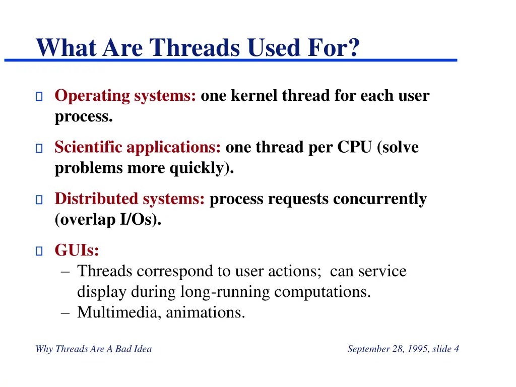 what are threads used for