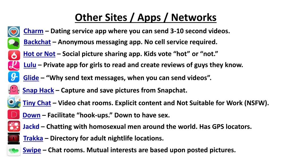 other sites apps networks 2