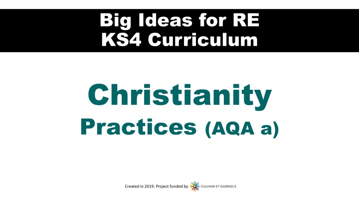 big ideas for re ks4 curriculum