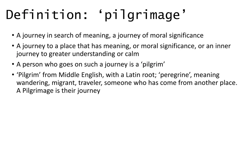 definition pilgrimage