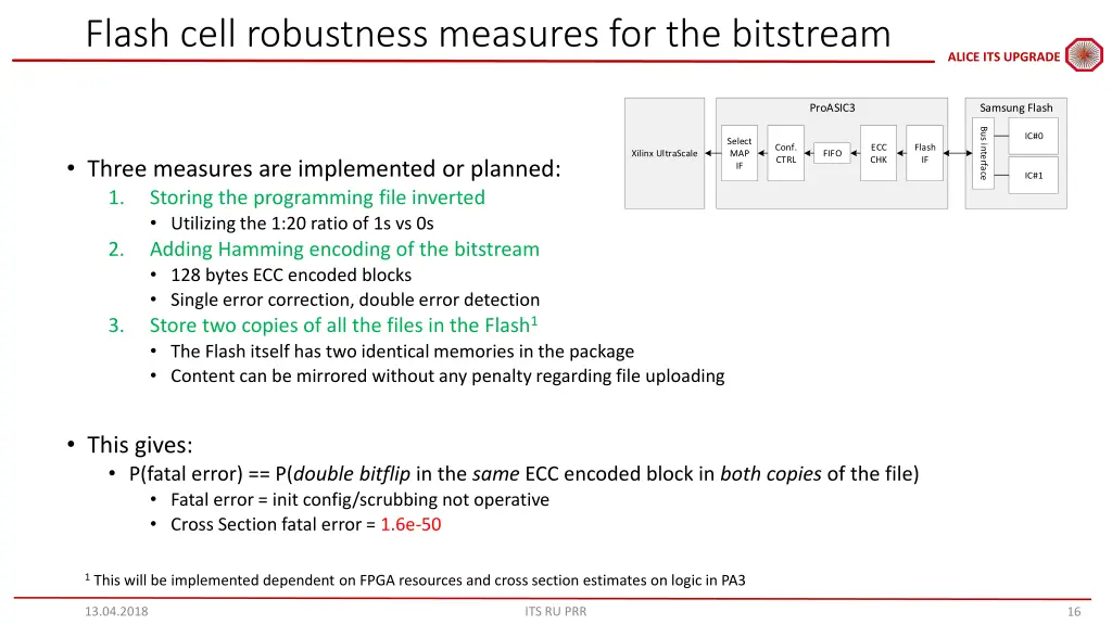 flash cell robustness measures for the bitstream