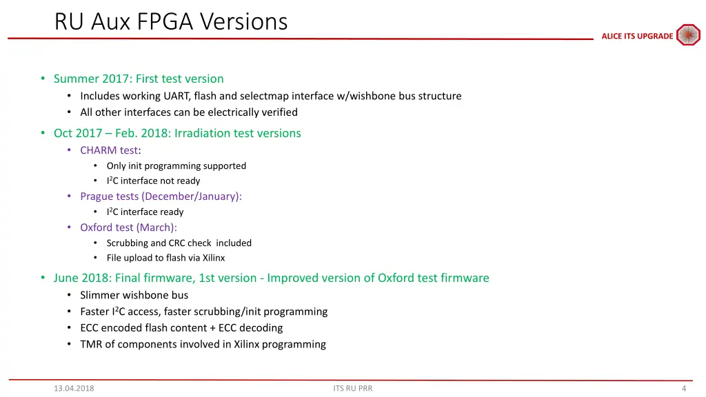 ru aux fpga versions