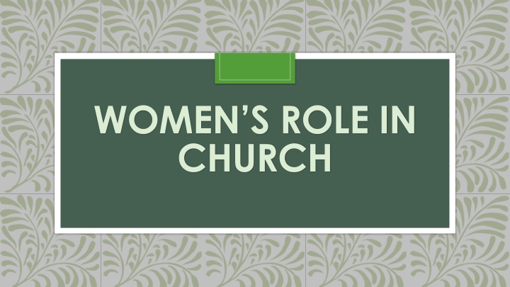 women s role in church