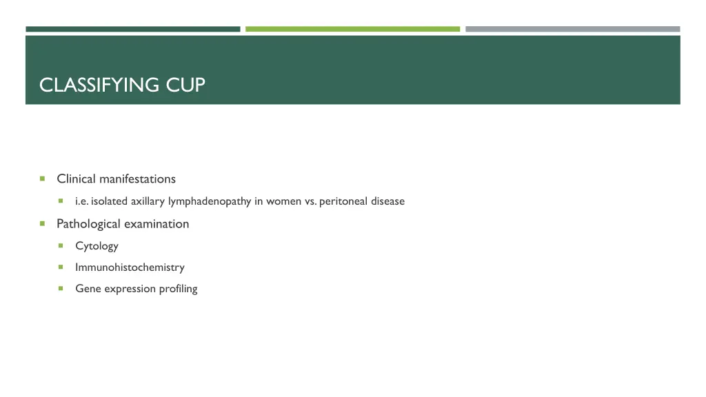 classifying cup