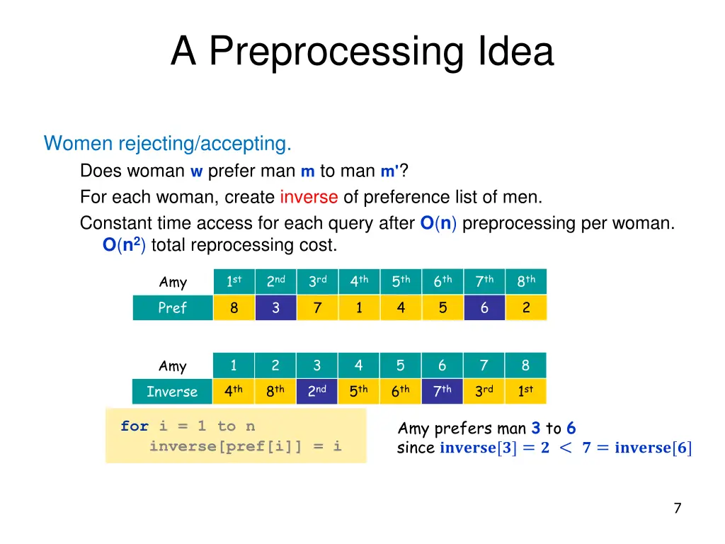 a preprocessing idea