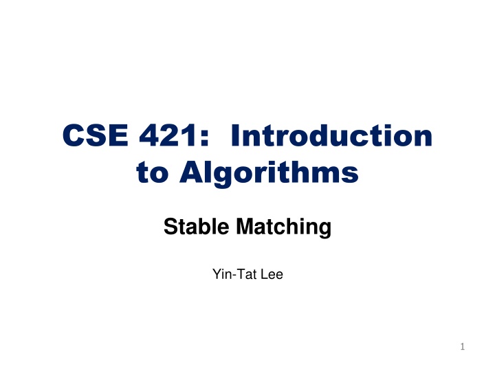 cse 421 introduction to algorithms