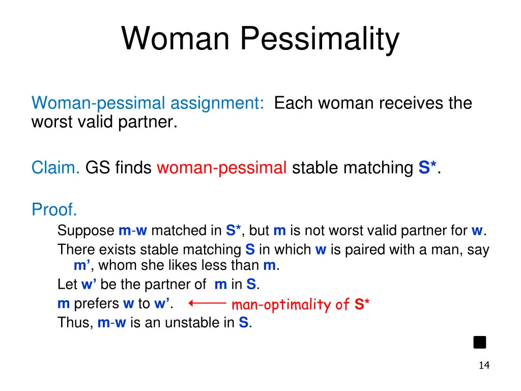 woman pessimality