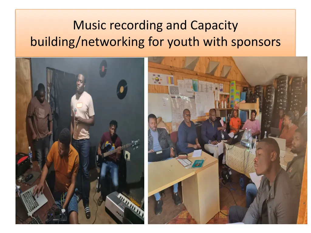 music recording and capacity building networking