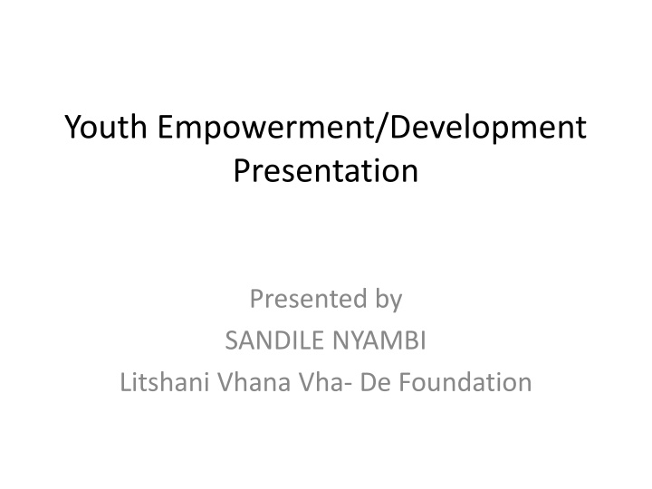 youth empowerment development presentation