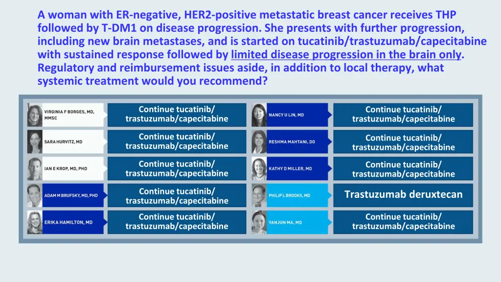 a woman with er negative her2 positive metastatic