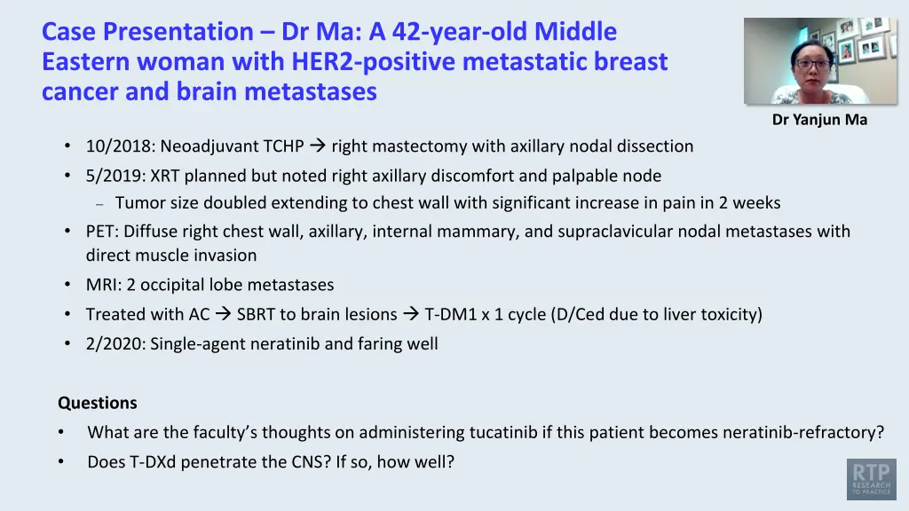 case presentation dr ma a 42 year old middle