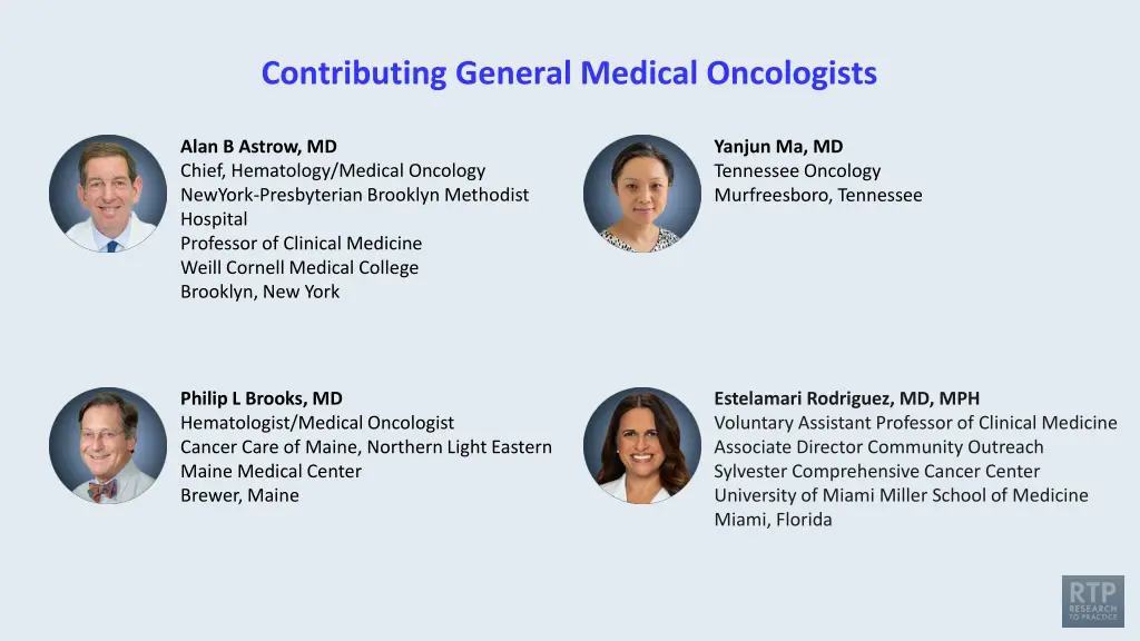 contributing general medical oncologists