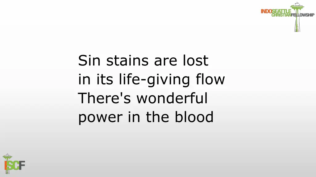 sin stains are lost in its life giving flow there