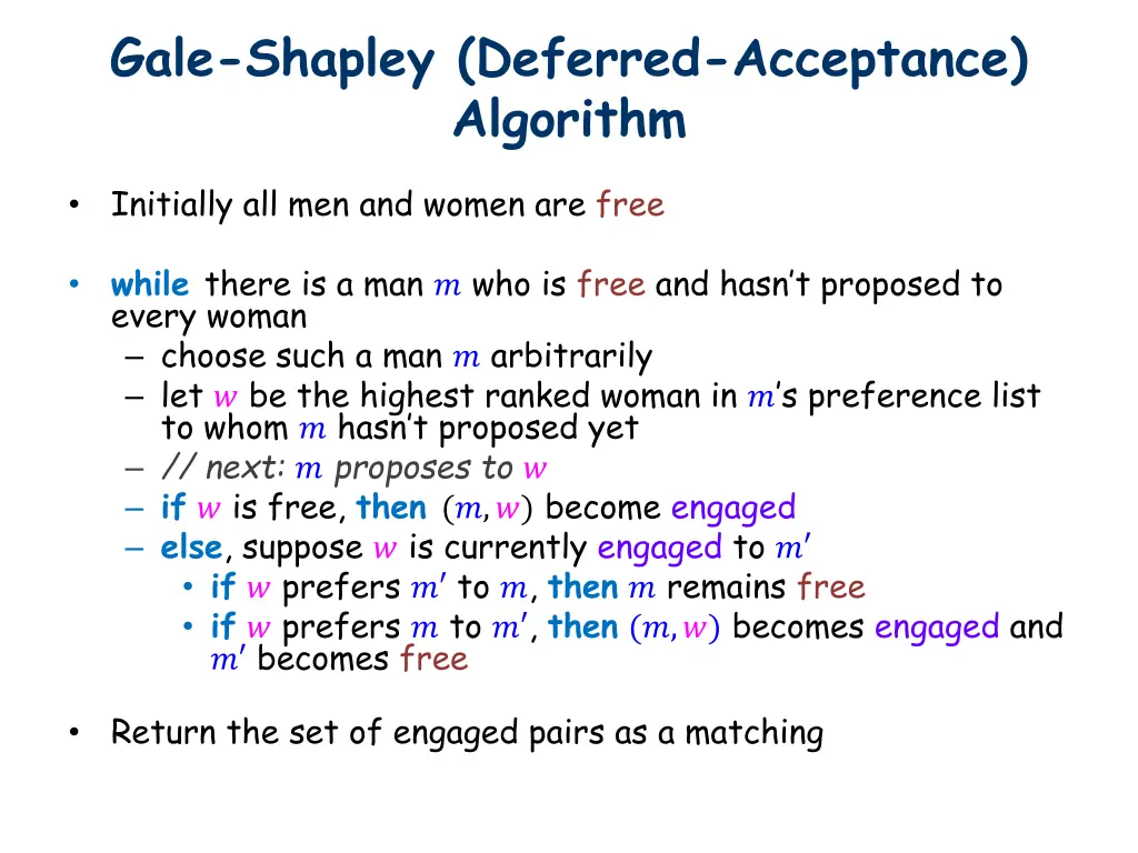 gale shapley deferred acceptance algorithm