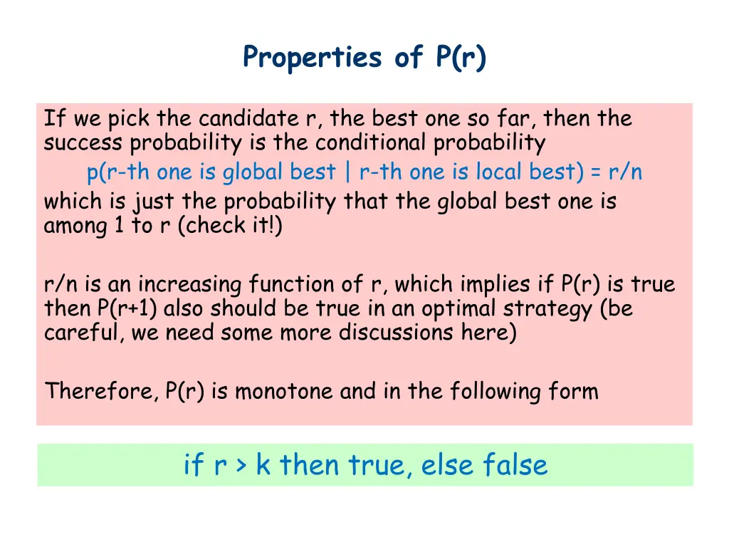 properties of p r