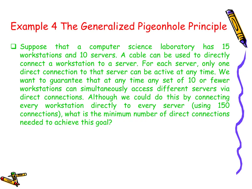 example 4 the generalized pigeonhole principle