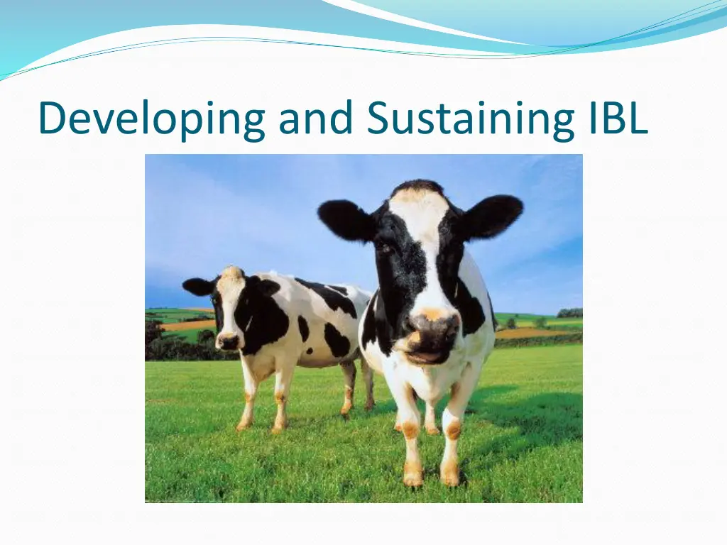 developing and sustaining ibl