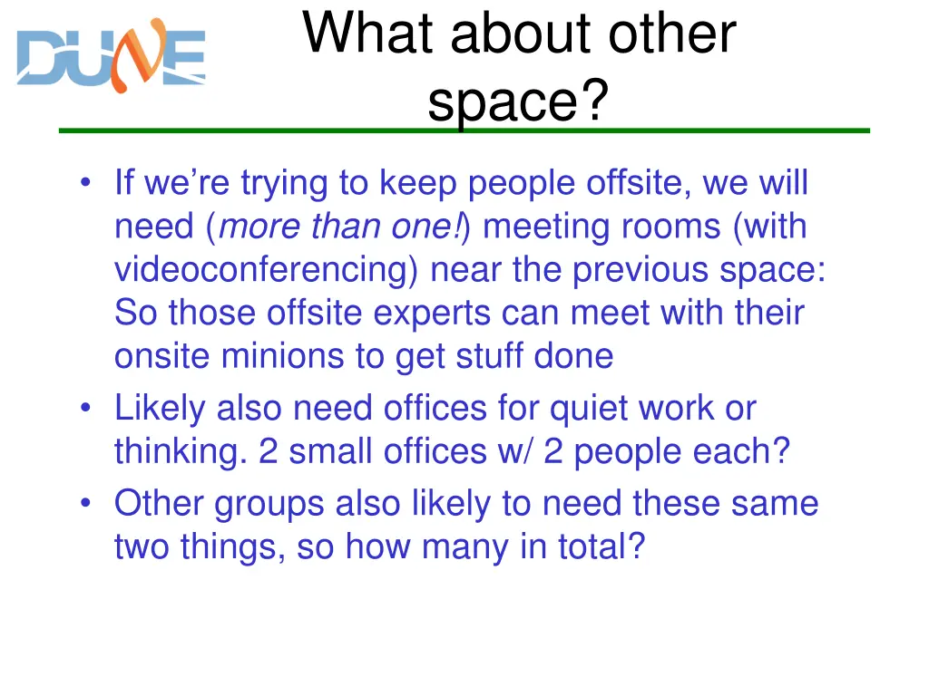 what about other space