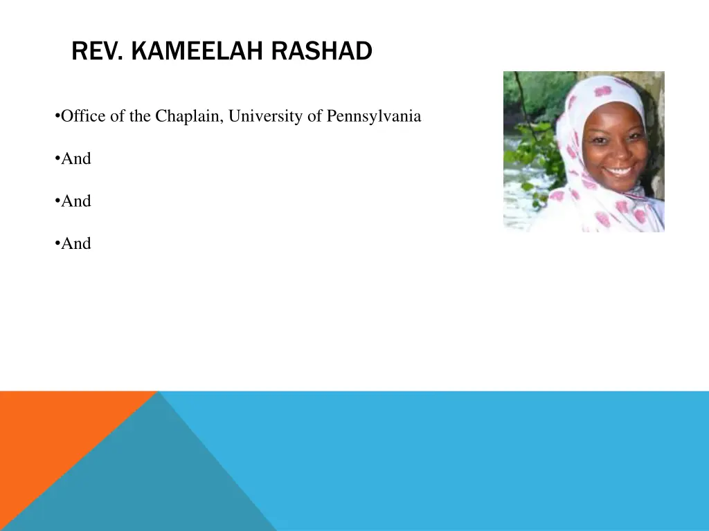 rev kameelah rashad