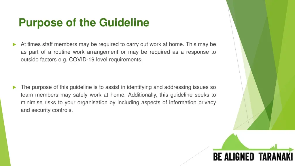 purpose of the guideline