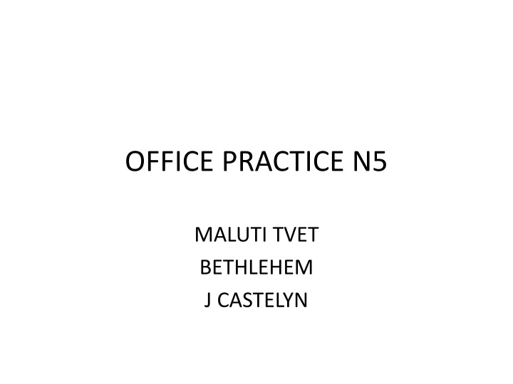 office practice n5