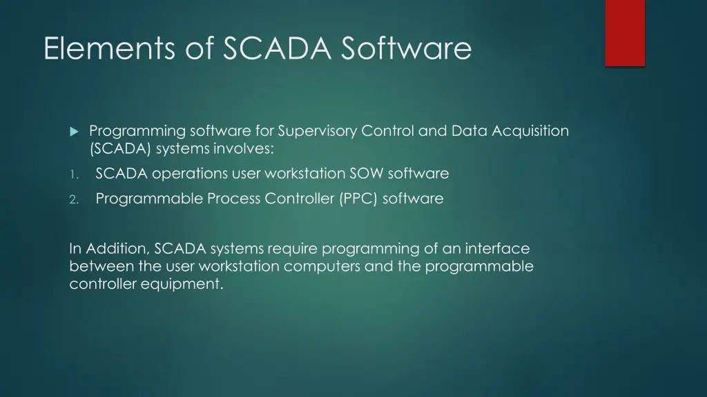 elements of scada software