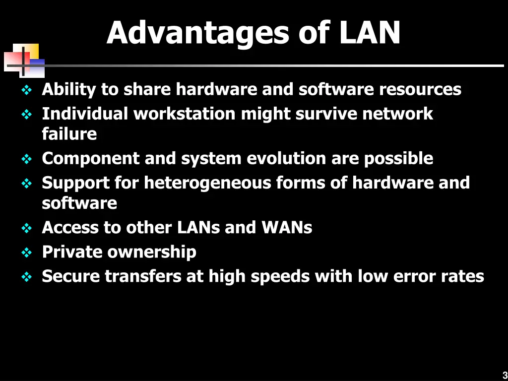 advantages of lan