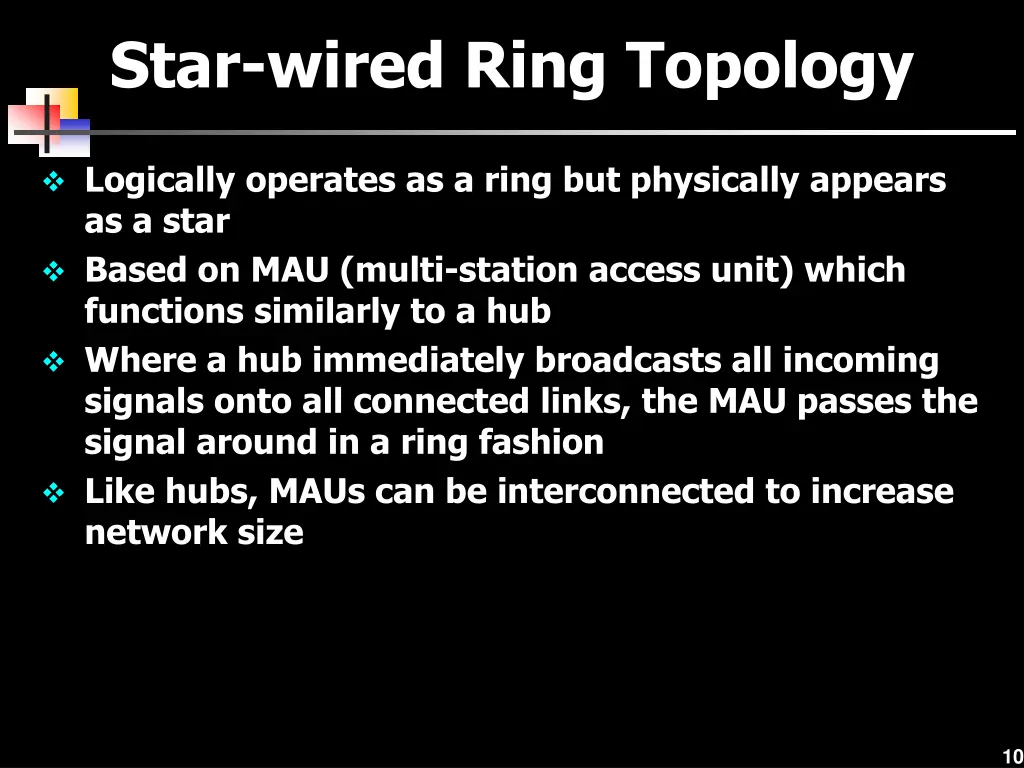 star wired ring topology