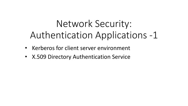 network security authentication applications 1