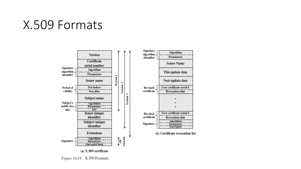 x 509 formats