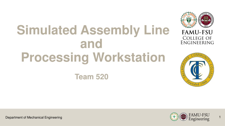 simulated assembly line and processing workstation